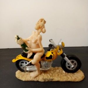 Giftco Senior on Wheels Elderly Man on‎ Motorcycle Figurine Vintage 90s